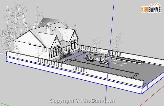 Nhà cấp 4,model su nhà cấp 4,file sketchup nhà cấp 4,sketchup nhà cấp 4,file su nhà cấp 4