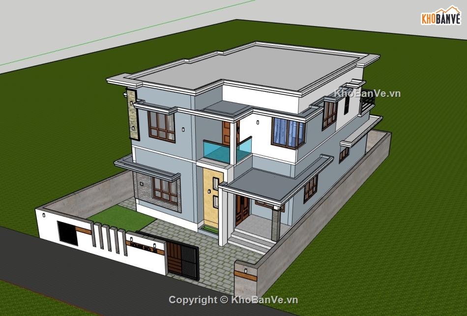 su nhà phố,sketchup nhà phố,su nhà phố 2 tầng