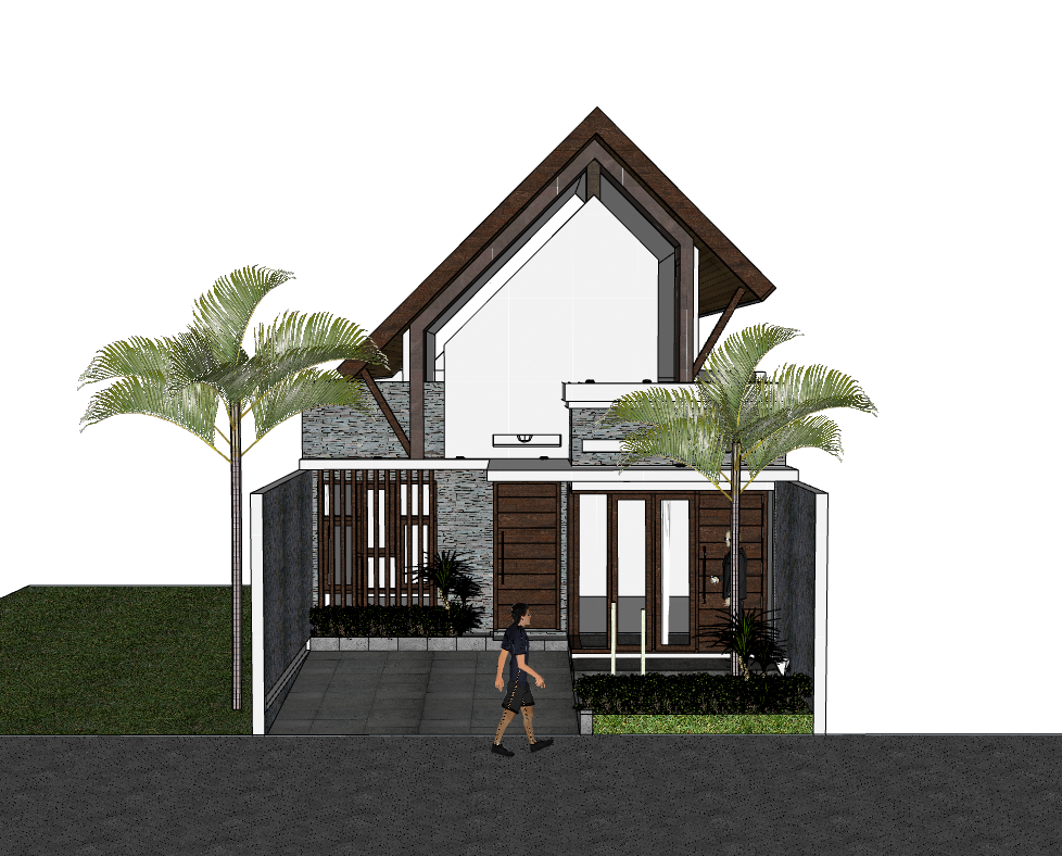 nhà gác lửng,su nhà gác lửng,sketchup nhà gác lửng