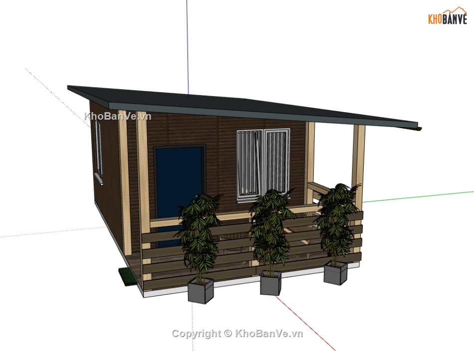 su nhà gỗ,sketchup nhà gỗ,Nhà gỗ