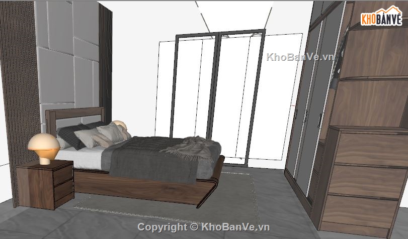 sketchup nội thất,model phòng ngủ sketchup,sketchup nội thất phòng ngủ,model nội thất sketchup,nội thất phòng ngủ sketchup