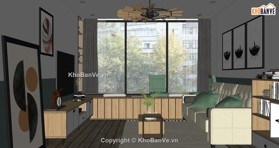 nội thất căn hộ,Model nội thất,Model Sketchup nội thất,sketchup nội thất căn hộ