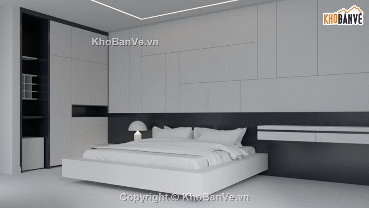 Model Sketchup giường ngủ,giường ngủ tân cổ điển,Giường Ngủ căn hộ,Giường Ngủ Tân cổ