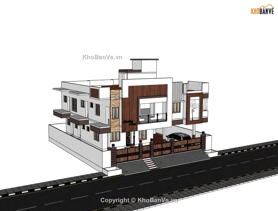 su biệt thự,sketchup biệt thự 2 tầng,su biệt thự 2 tầng