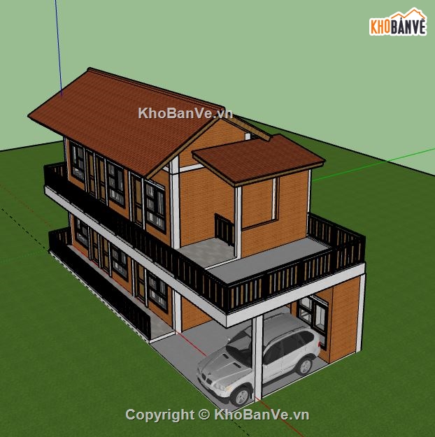 Biệt thự 2 tầng,model su biệt thự 2 tầng,biệt thự 2 tầng file su,file sketchup biệt thự 2 tầng,biệt thự 2 tầng model su