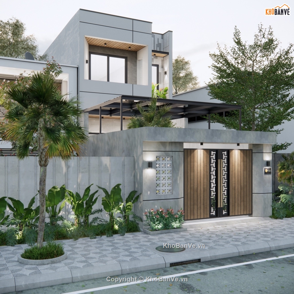 su nhà phố,sketchup nhà phố,nhà phố 2 tầng