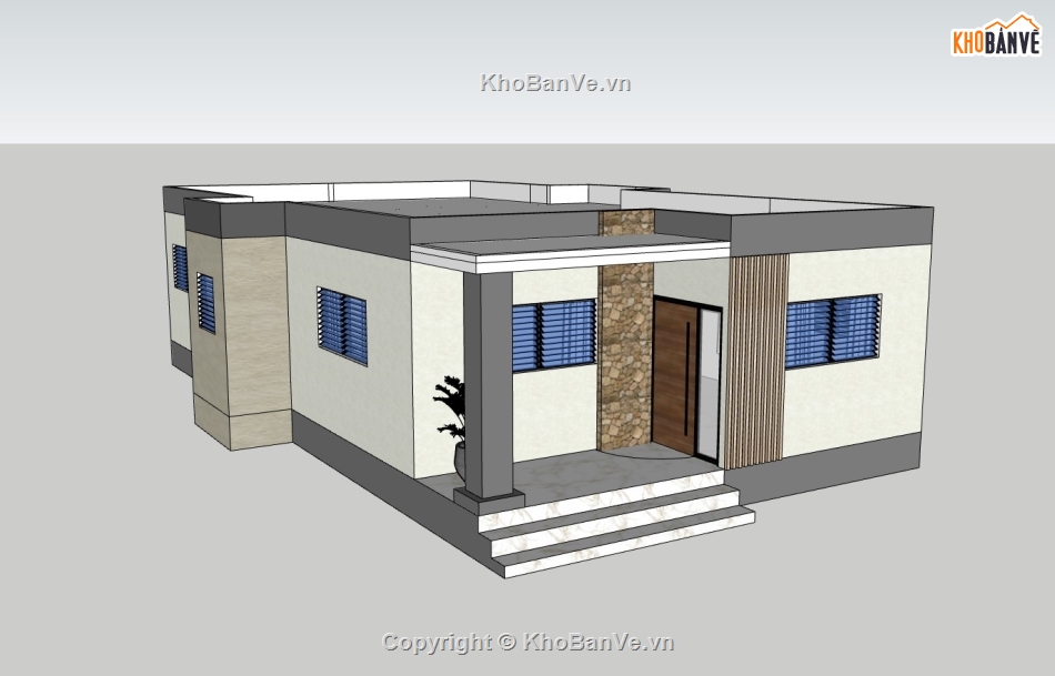 nhà cấp 4,su nhà cấp 4,sketchup nhà cấp 4