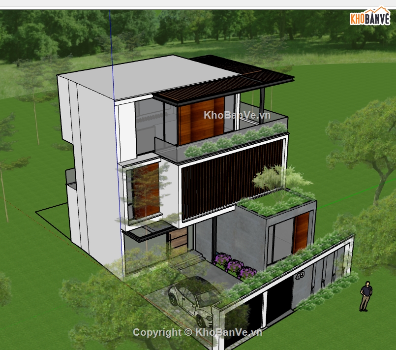 biệt thự 2 tầng file sketchup,biệt thự 2 tầng file su,biệt thự 2 tầng sketchup,file su biệt thự 2 tầng