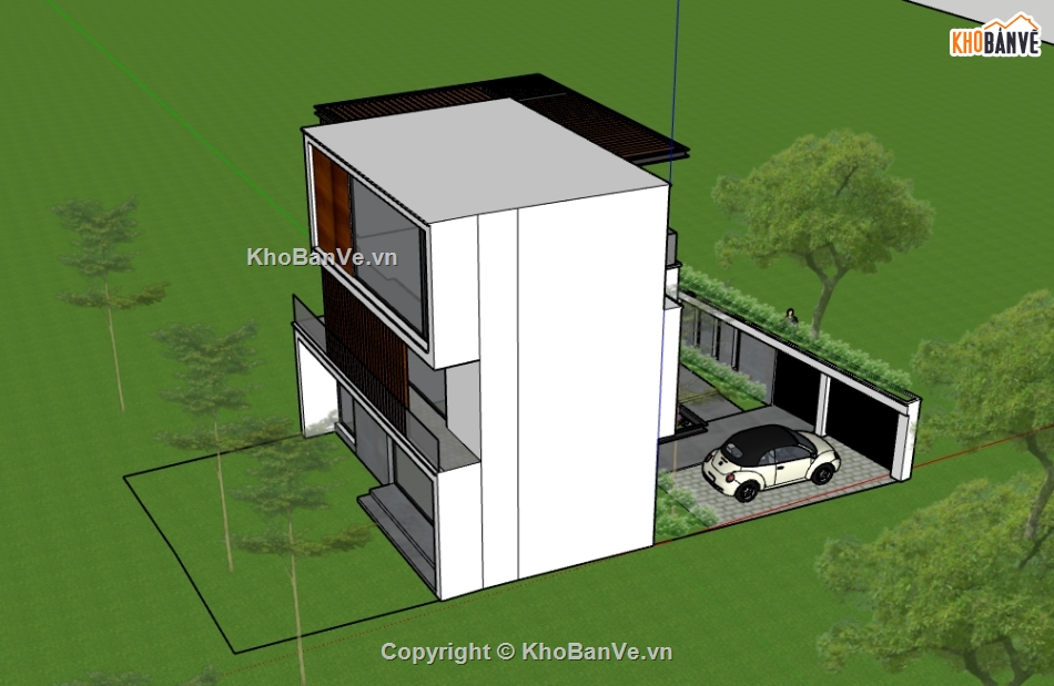 biệt thự 2 tầng file sketchup,biệt thự 2 tầng file su,biệt thự 2 tầng sketchup,file su biệt thự 2 tầng