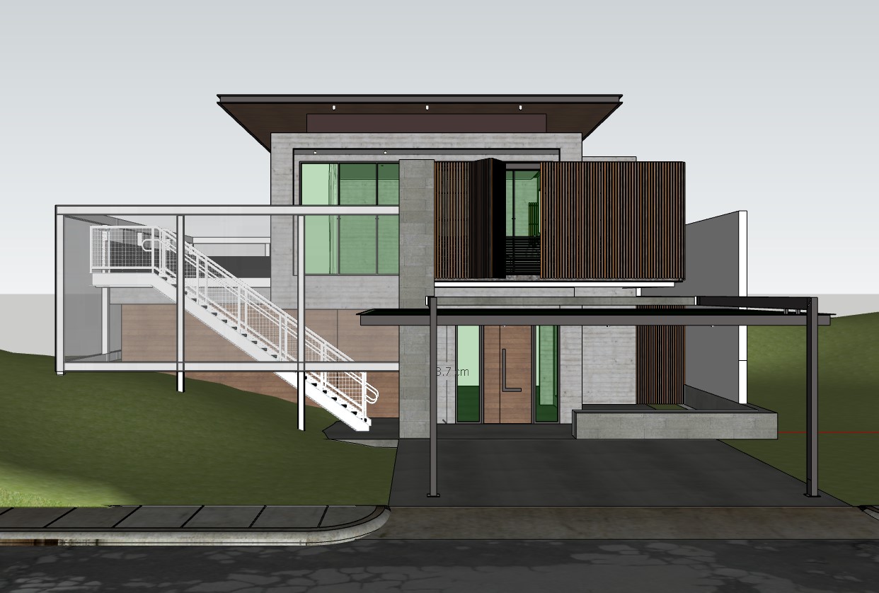 su biệt thự,sketchup biệt thự,su biệt thự 2 tầng,sketchup biệt thự 2 tầng