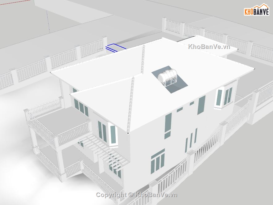 biệt thự 2 tầng file sketchup,file sketchup biệt thự 2 tầng,file sketchup biệt thự,biệt thự 2 tầng sketchup