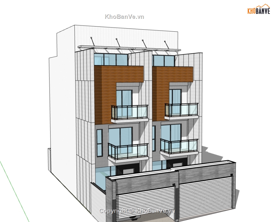 sketchup biệt thự 4 tầng,model su biệt thự 4 tầng,model 3d biệt thự 4 tầng,file su biệt thự 4 tầng