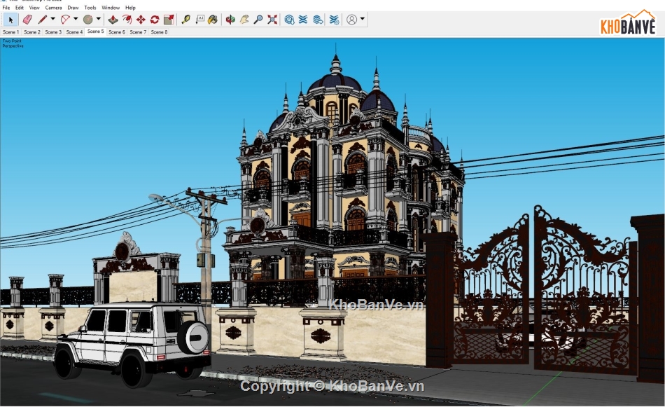 Model sketchup biệt thự tân cổ điển,Model sketchup biệt thự,Sketchup biệt thự tân cổ điển,File Sketchup biệt thự tân cổ,File sketchup lâu đài cổ điển,File sketchup lâu đài