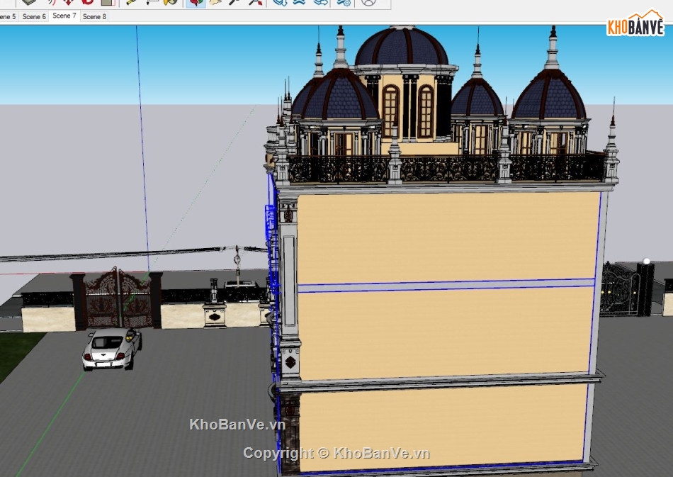 Model sketchup biệt thự tân cổ điển,Model sketchup biệt thự,Sketchup biệt thự tân cổ điển,File Sketchup biệt thự tân cổ,File sketchup lâu đài cổ điển,File sketchup lâu đài