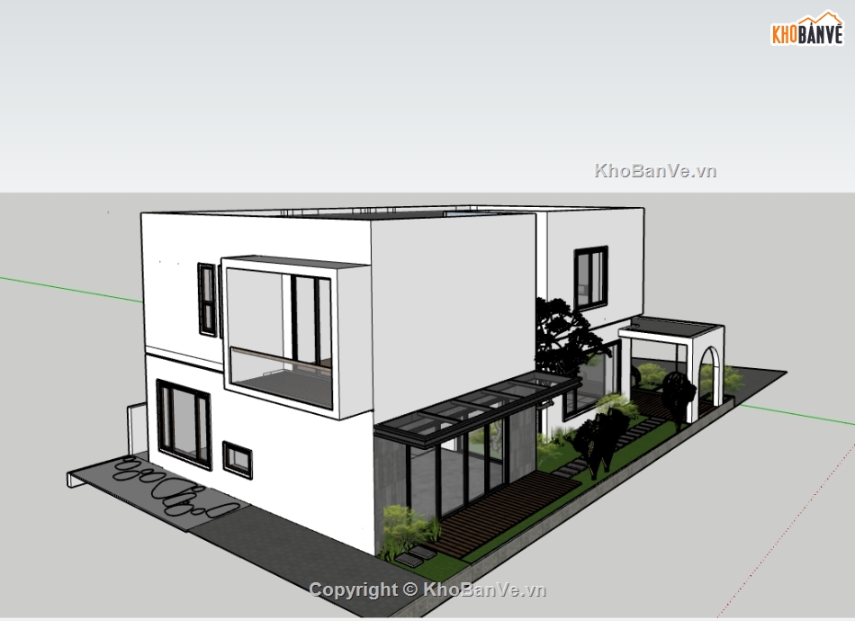 sketchup nhà phố,model 3d nhà phố,model su nhà phố,file su nhà phố,file 3d nhà phố