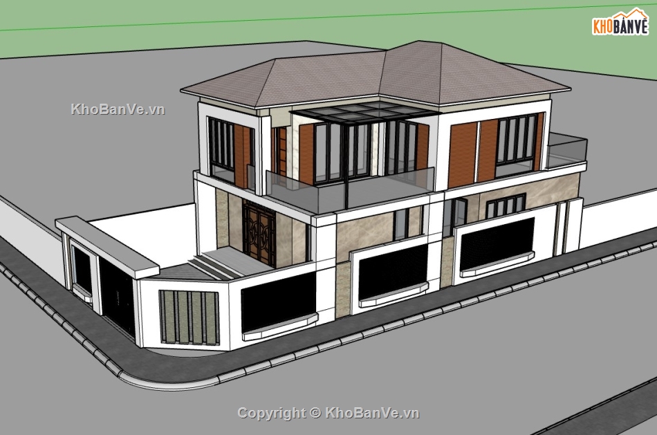 su nhà phố,sketchup nhà phố,su nhà phố 2 tầng,sketchup nhà phố 2 tầng