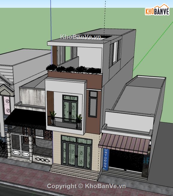 model su nhà phố 3 tầng,nhà phố 3 tầng,file sketchup nhà phố 3 tầng,sketchup nhà phố 3 tầng,nhà phố 3 tầng file su
