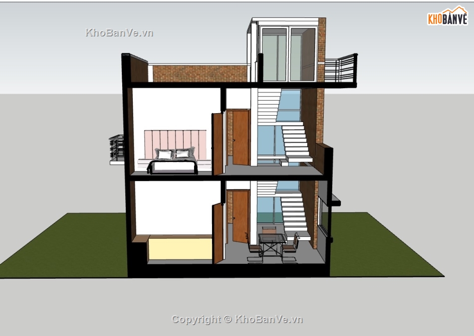 su nhà phố,sketchup nhà phố,su nhà phố 2 tầng,sketchup nhà phố 2 tầng,nhà phố 2 tầng