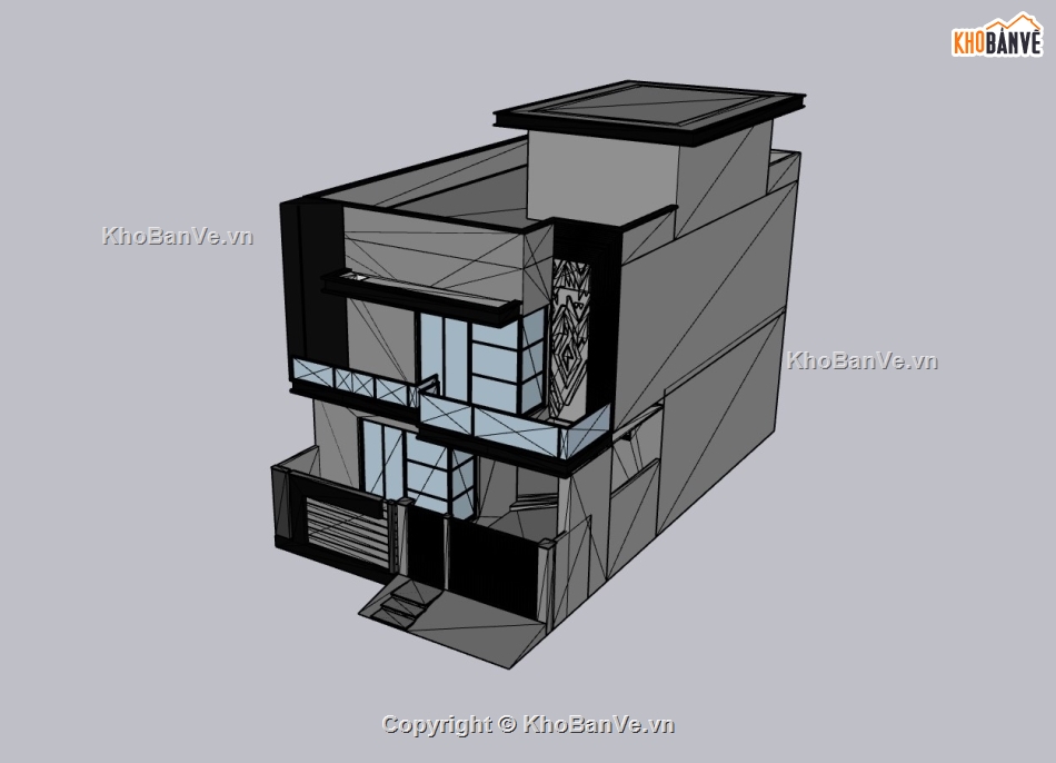 su nhà phố,sketchup nhà phố,su nhà phố 2 tầng,sketchup nhà phố 2 tầng