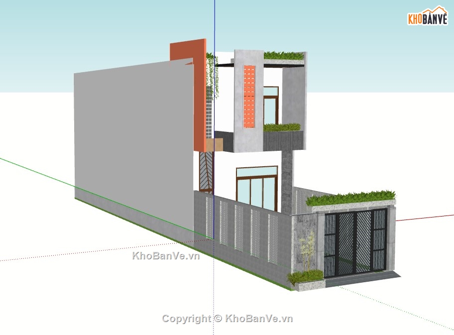 nhà phố 2 tầng,su nhà phố,su nhà phố 2 tầng,sketchup nhà phố,sketchup nhà phố 2 tầng