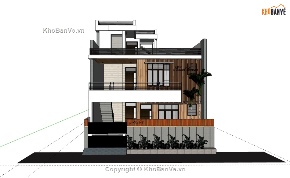 nhà phố 2 tầng,su nhà 2 tầng,sketchup nhà phố 2 tầng,su nhà phố