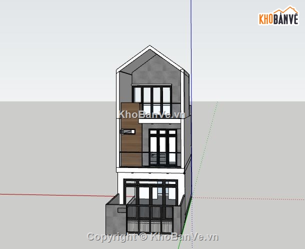 Nhà phố 3 tầng,model su nhà phố 3 tầng,nhà phố 3 tầng file su