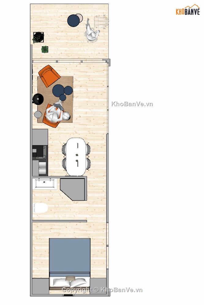 sketchup nhà ở,sketchup nội thất,Model nội thất nhà,su nhà ở,su nhà ở 3x11m