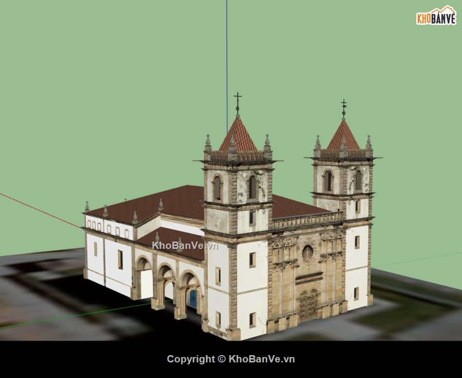 File sketchup nhà thờ,sketchup nhà thờ,nhà thờ,model su nhà thờ