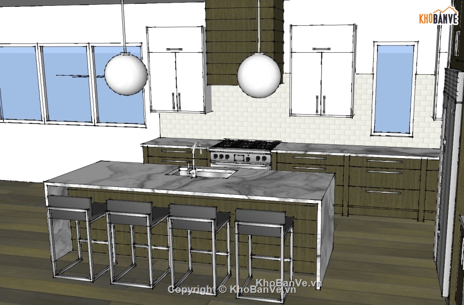 nội thất phòng bếp,Model su phòng bếp,Model nội thất su,model nội thất phòng bếp