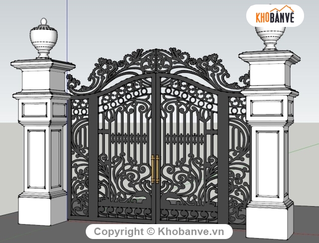 cổng rào,cổng cnc đẹp,cổng sketchup,cổng Hàng rào đẹp,cổng cắt cnc đẹp