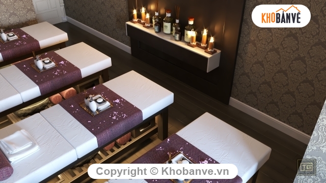 Sketchup mẫu nội thất,Model nội thất,Sketchup nội thất Spa,Sketch Up nội thất