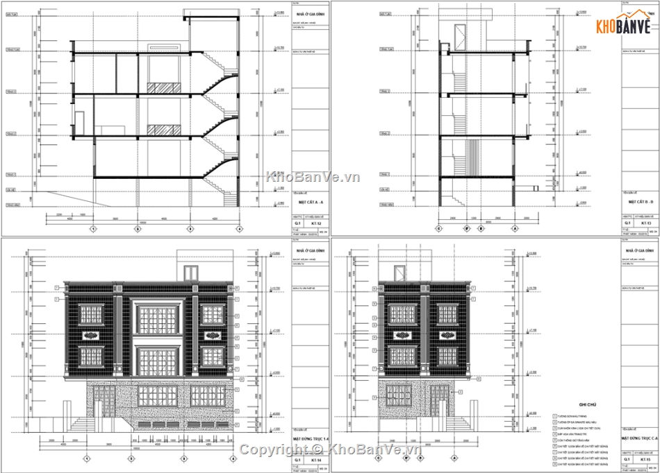 nhà phố 3 tầng 7.7x14.3m,thiết kế nhà 2 mặt tiền file cad,nhà phố lô góc dựng sketchup,thiết kế nhà phố tân cổ điển