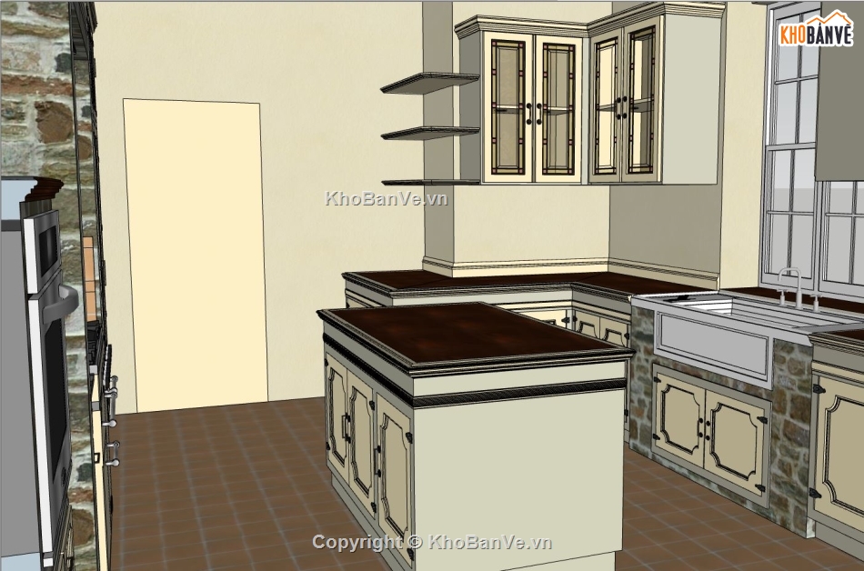 nội thất nhà bếp,file su nhà bếp,thiết kế nhà bếp sketchup