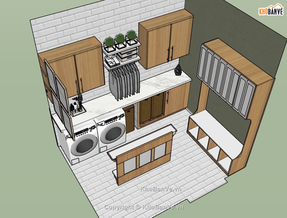 phòng bếp,su phòng bếp,sketchup phòng bếp