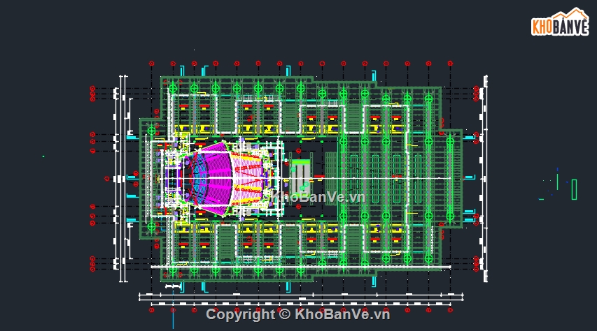 trung tâm hội nghị,file cad trung tâm hội nghị,bản vẽ trung tâm hội nghị