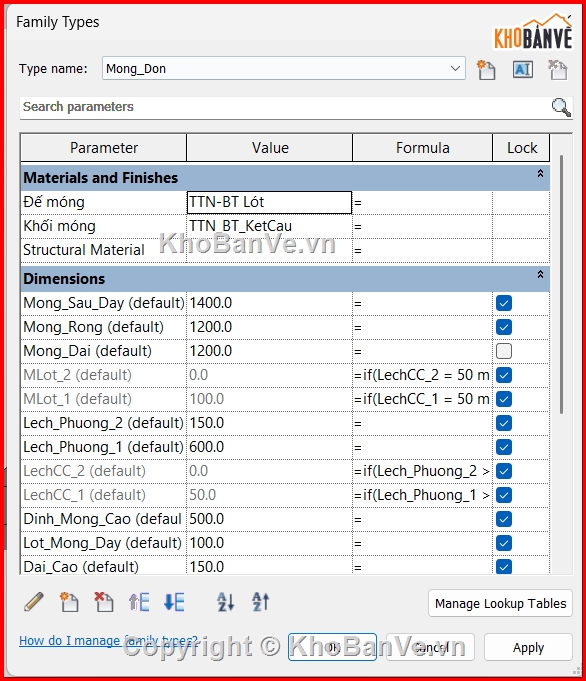 móng,Model móng đơn,Móng đơn lệch tâm