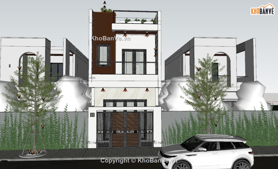 Sketchup,Ngoại thất,sketchup enscape,Render