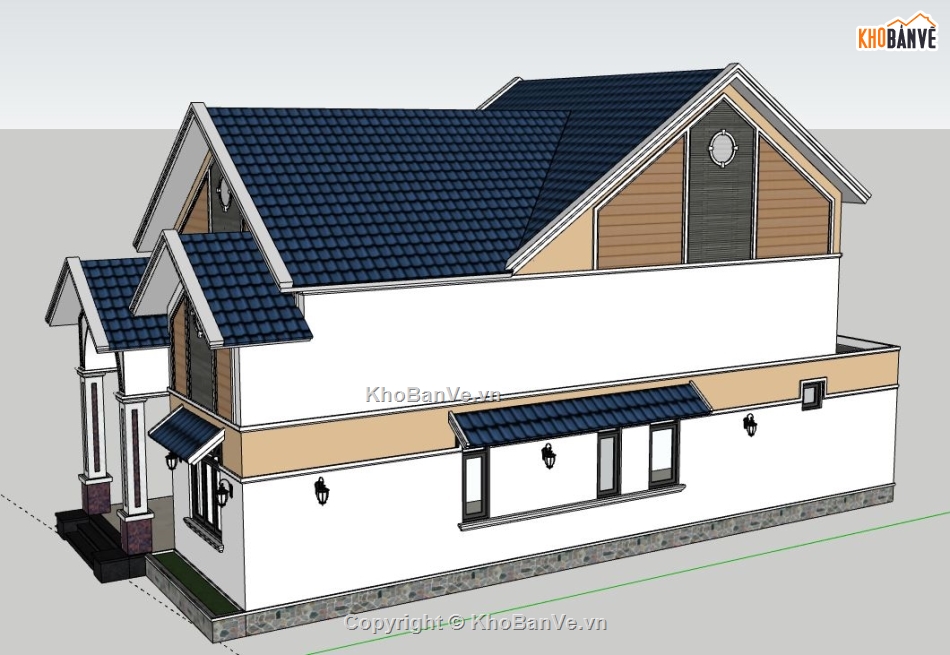 Nhà cấp 4,model su nhà cấp 4,file su nhà cấp 4,file sketchup nhà cấp 4