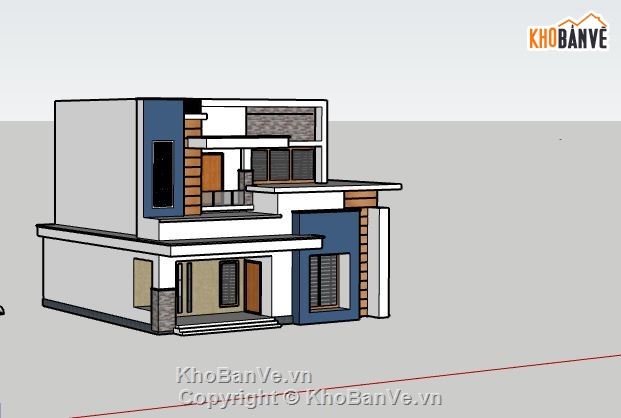 Nhà 2 tầng,model su nhà 2 tầng,file su nhà 2 tầng