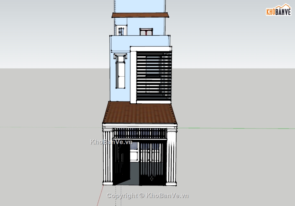 nhà phố,model nhà phố,nhà phố 2 tầng