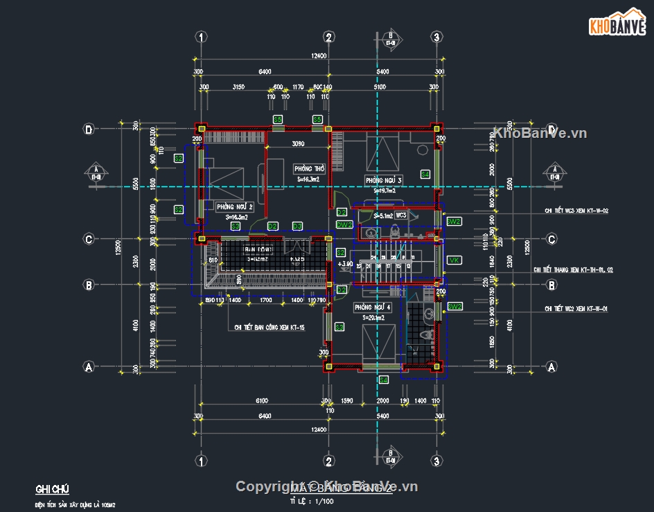 Nhà 2 tầng,bản vẽ nhà 2 tầng,file cad nhà 2 tầng,nhà mái nhật,bản vẽ nhà mái nhật