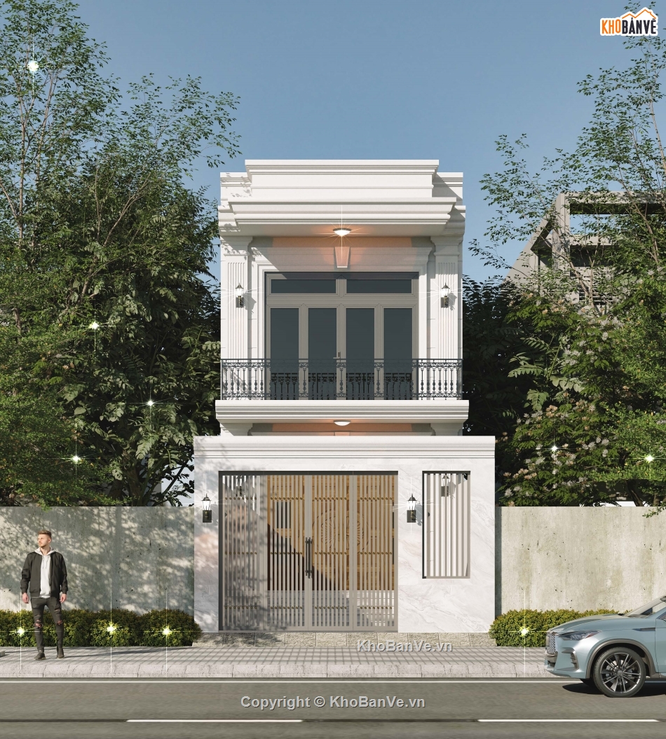 Nhà phố 2 tầng,Nhà 2 tầng,Nhà phố tân cổ điển