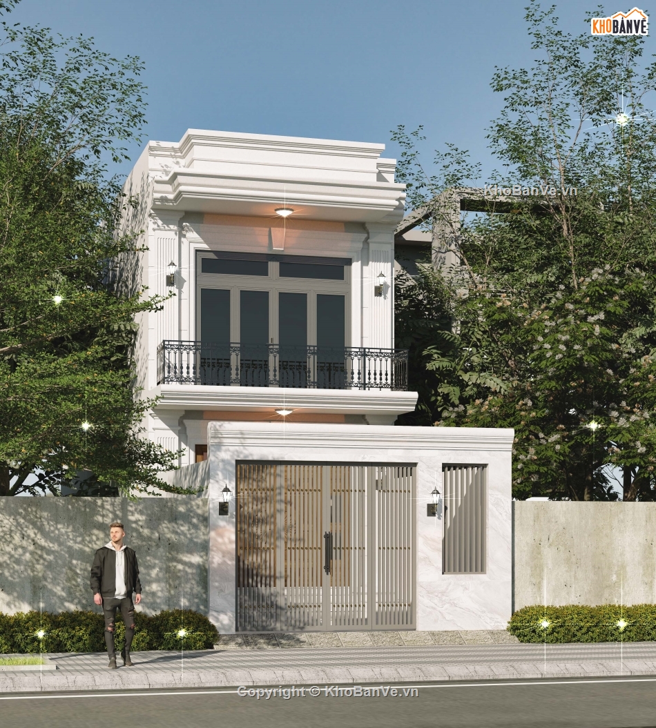 Nhà phố 2 tầng,Nhà 2 tầng,Nhà phố tân cổ điển