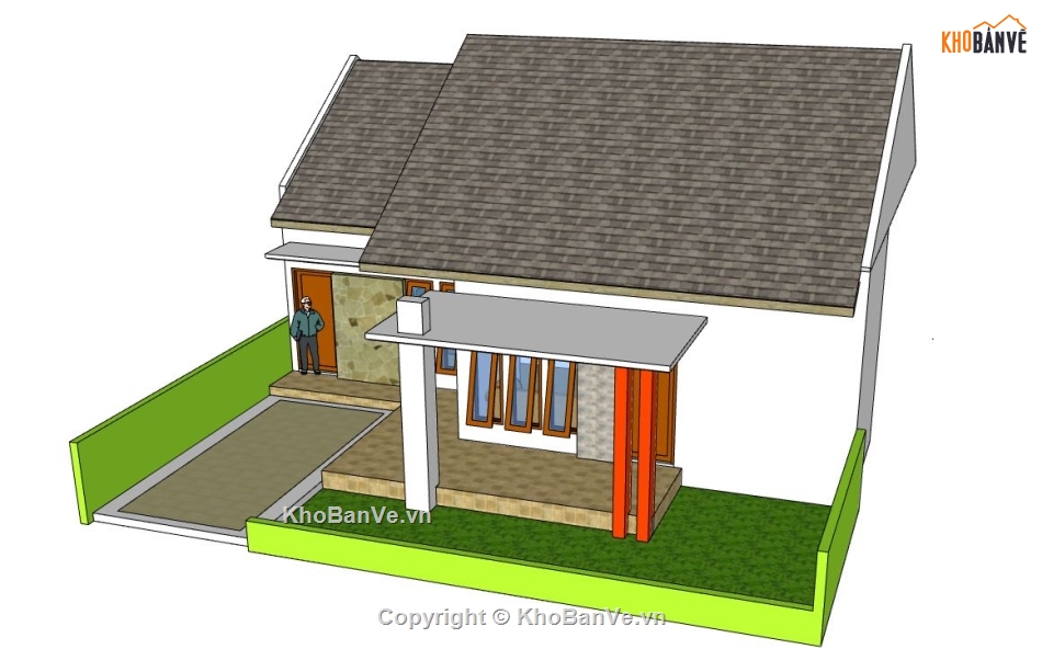 Biệt thự 1 tầng,model su biệt thự 1 tầng,biệt thự 1 tầng file su,sketchup biệt thự 1 tầng,biệt thự 1 tầng file sketchup