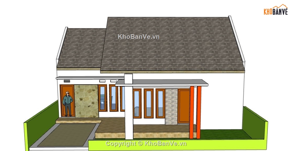 Biệt thự 1 tầng,model su biệt thự 1 tầng,biệt thự 1 tầng file su,sketchup biệt thự 1 tầng,biệt thự 1 tầng file sketchup