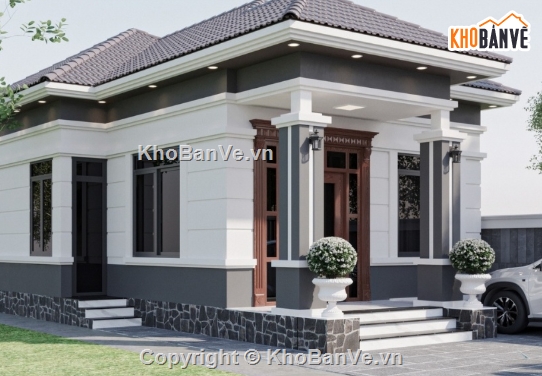 biệt thự 1 tầng cad,file cad biệt thự 1 tầng,cad biệt thự 1 tầng,autocad biệt thự 1 tầng