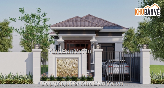 biệt thự 1 tầng cad,file cad biệt thự 1 tầng,cad biệt thự 1 tầng,autocad biệt thự 1 tầng