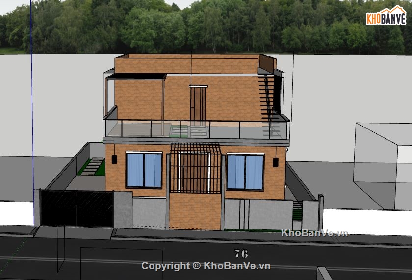 Biệt thự 2 tầng,model su biệt thự 2 tầng,biệt thự 2 tầng file su,sketchup biệt thự 2 tầng,biệt thự 2 tầng sketchup