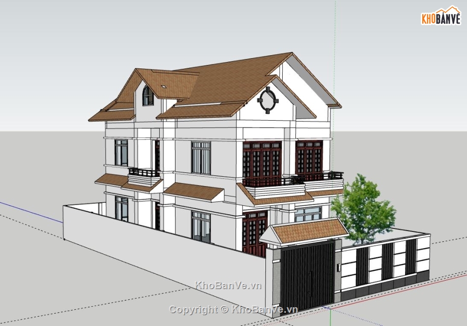 Biệt thự 2 tầng,model su biệt thự 2 tầng,file su biệt thự 2 tầng