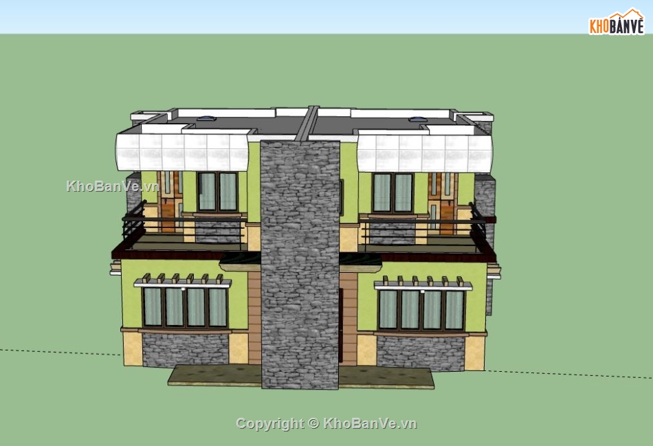 Biệt thự 2 tầng,model su biệt thự 2 tầng,file su biệt thự 2 tầng